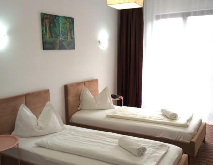 Camera single/ twin cu balcon, cu vedere la strada